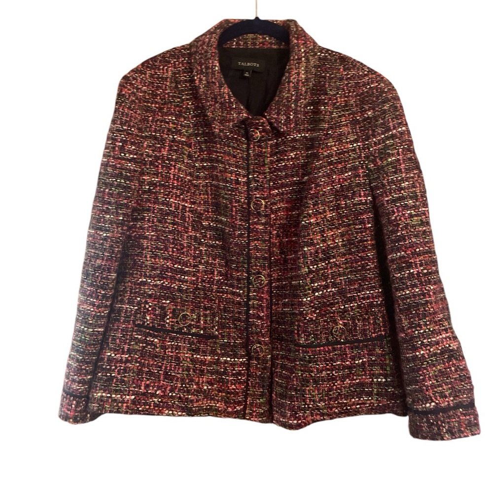 EUC, size‎ 14, Talbots multicolored blazer